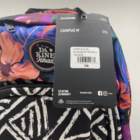 ☆Holiday Season Sale☆Dakine Campus M25L Backpack 80S Geo/Black Tropidelic - Picture 5 of 5